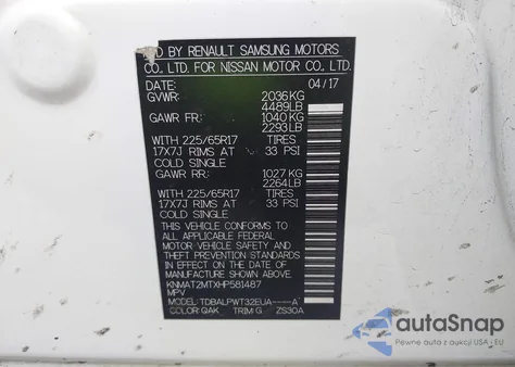 2017 Nissan Rogue S from USA, damaged, VIN KNMAT2MTXHP581487